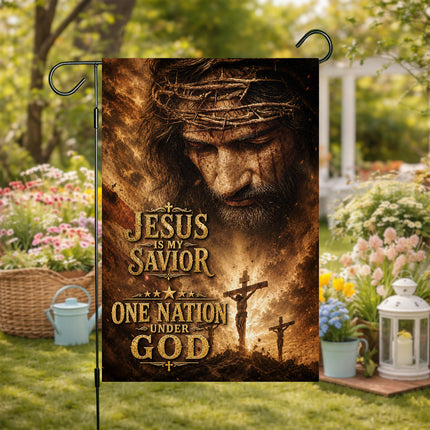 Jesus Is My Savior One Nation Under God Christian Flag