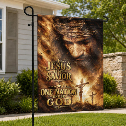 Jesus Is My Savior One Nation Under God Christian Flag