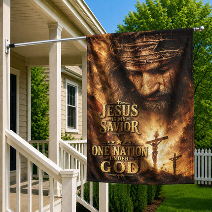 Jesus Is My Savior One Nation Under God Christian Flag