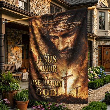 Jesus Is My Savior One Nation Under God Christian Flag
