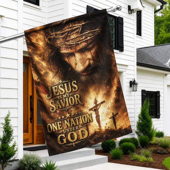 Jesus Is My Savior One Nation Under God Christian Flag