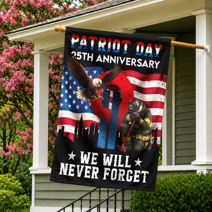 25th Anniversary Patriot Day Firefighter Eagle Memorial Flag