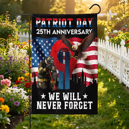 25th Anniversary Patriot Day Firefighter Eagle Memorial Flag