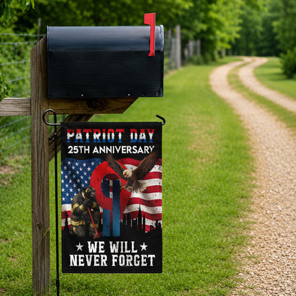 25th Anniversary Patriot Day Firefighter Eagle Memorial Flag
