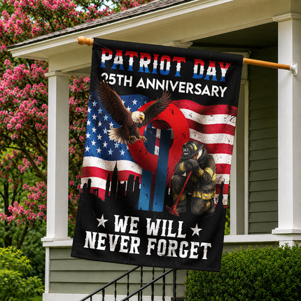 25th Anniversary Patriot Day Firefighter Eagle Memorial Flag