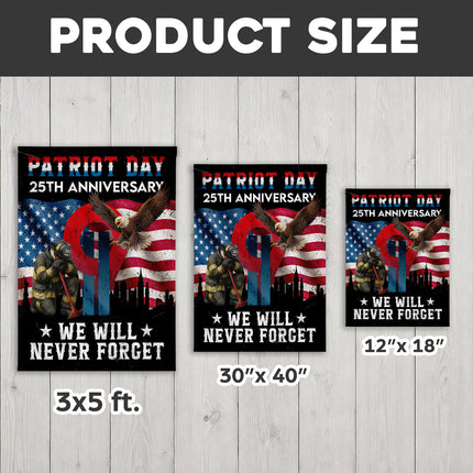 25th Anniversary Patriot Day Firefighter Eagle Memorial Flag