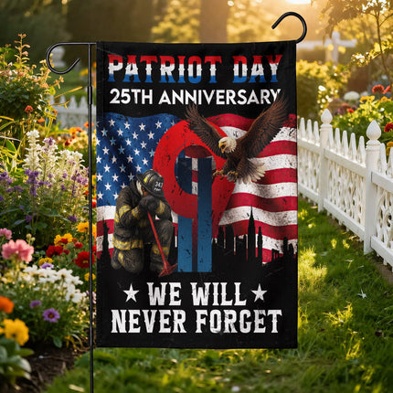 25th Anniversary Patriot Day Firefighter Eagle Memorial Flag