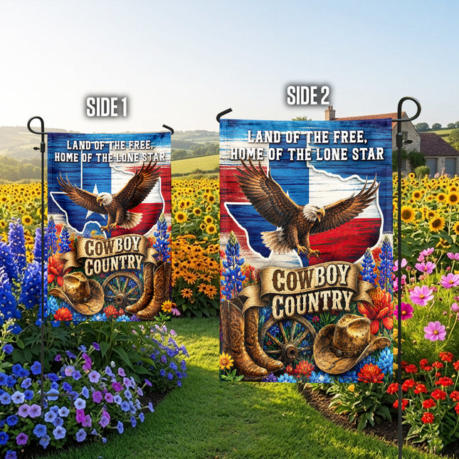 Texas Flag Cowboy Country Eagle Lone Star Western Flag