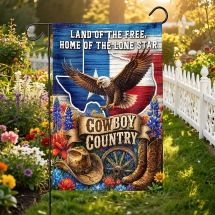 Texas Flag Cowboy Country Eagle Lone Star Western Flag
