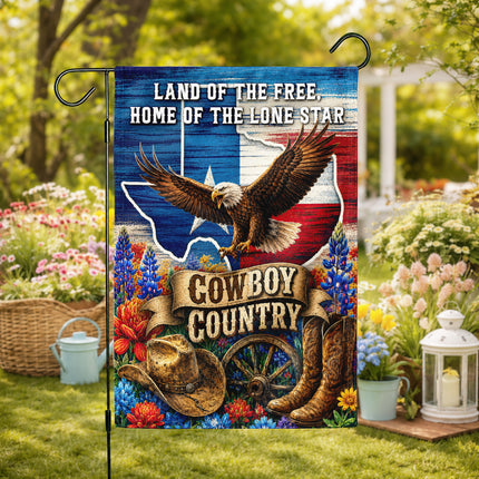 Texas Flag Cowboy Country Eagle Lone Star Western Flag
