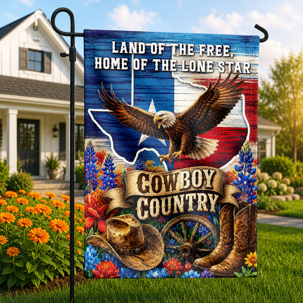 Texas Flag Cowboy Country Eagle Lone Star Western Flag