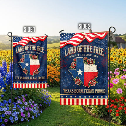 Texas Flag Texas Born Texas Proud Lone Star Rose Patriotic Flag