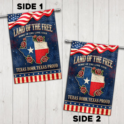 Texas Flag Texas Born Texas Proud Lone Star Rose Patriotic Flag
