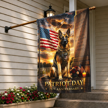 SP-01 25th Anniversary of 9/11 Fallen Hero K9 Tribute Flag