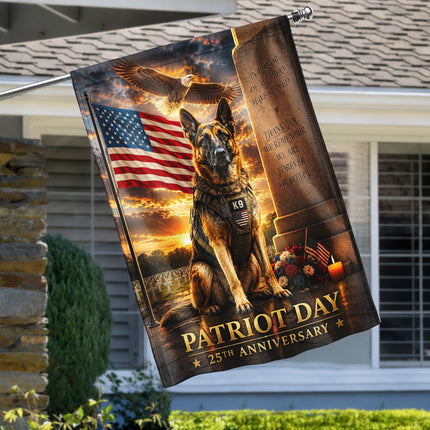SP-01 25th Anniversary of 9/11 Fallen Hero K9 Tribute Flag