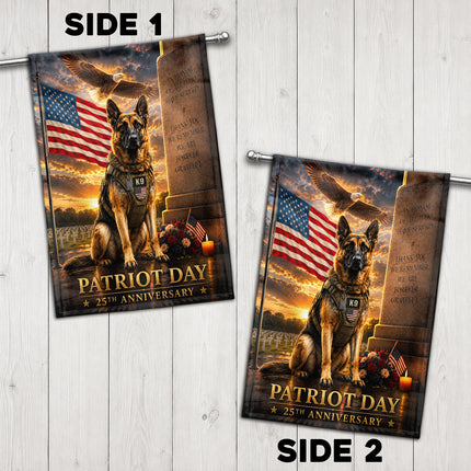 SP-01 25th Anniversary of 9/11 Fallen Hero K9 Tribute Flag