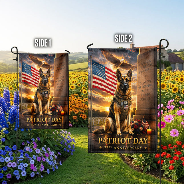SP-01 25th Anniversary of 9/11 Fallen Hero K9 Tribute Flag