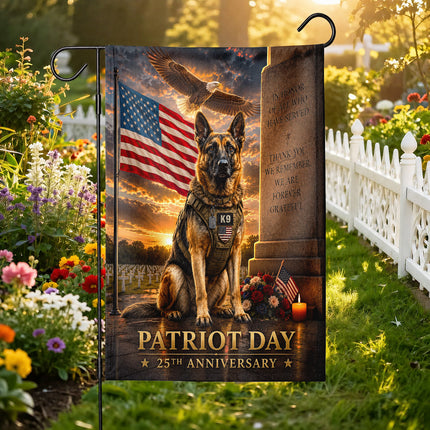SP-01 25th Anniversary of 9/11 Fallen Hero K9 Tribute Flag