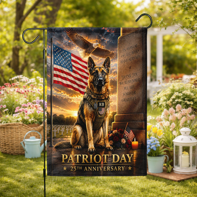 SP-01 25th Anniversary of 9/11 Fallen Hero K9 Tribute Flag