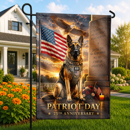SP-01 25th Anniversary of 9/11 Fallen Hero K9 Tribute Flag