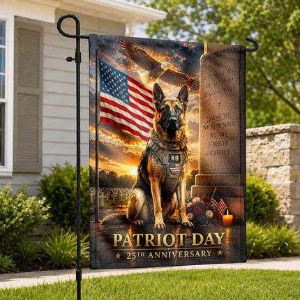 SP-01 25th Anniversary of 9/11 Fallen Hero K9 Tribute Flag