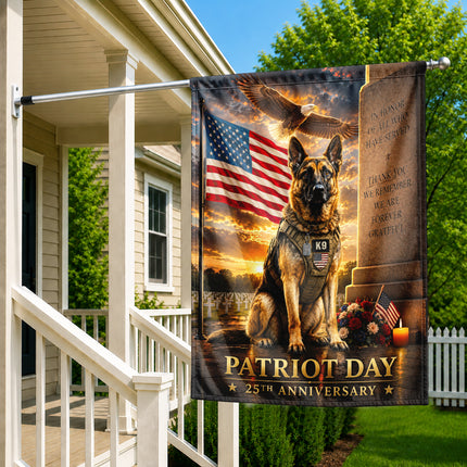 SP-01 25th Anniversary of 9/11 Fallen Hero K9 Tribute Flag
