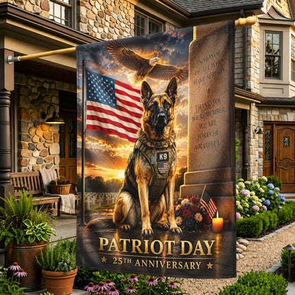 SP-01 25th Anniversary of 9/11 Fallen Hero K9 Tribute Flag
