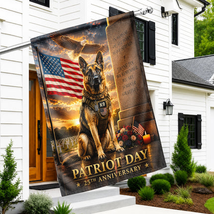 SP-01 25th Anniversary of 9/11 Fallen Hero K9 Tribute Flag