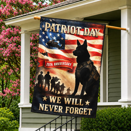 SP-01 We Will Never Forget Patriot Day 2026 K9 Tribute Flag