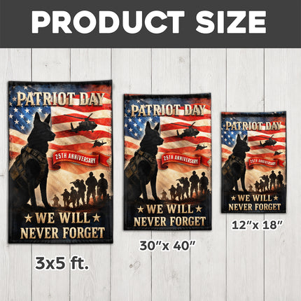 SP-01 We Will Never Forget Patriot Day 2026 K9 Tribute Flag