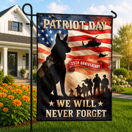 SP-01 We Will Never Forget Patriot Day 2026 K9 Tribute Flag