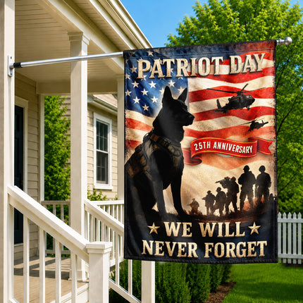 SP-01 We Will Never Forget Patriot Day 2026 K9 Tribute Flag