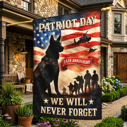 SP-01 We Will Never Forget Patriot Day 2026 K9 Tribute Flag