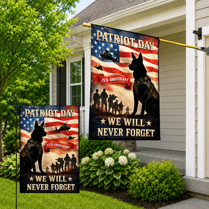 SP-01 We Will Never Forget Patriot Day 2026 K9 Tribute Flag