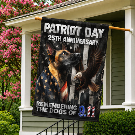 Patriot Day 25th Anniversary Eagle Shadow K9 Remembrance Flag