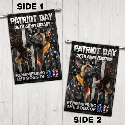 Patriot Day 25th Anniversary Eagle Shadow K9 Remembrance Flag
