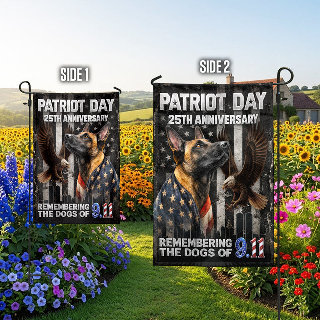 SP-01 Remembering the Dogs of 9/11 Patriot Day 25 Years Memorial Flag