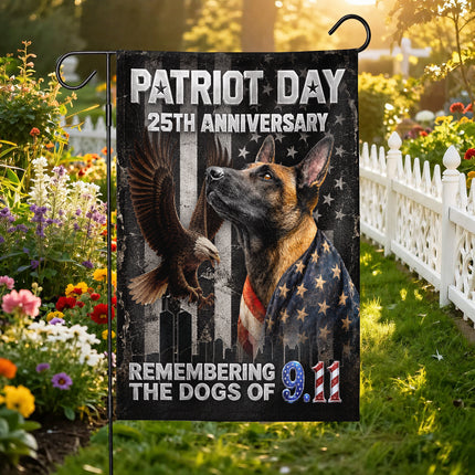 Patriot Day 25th Anniversary Eagle Shadow K9 Remembrance Flag