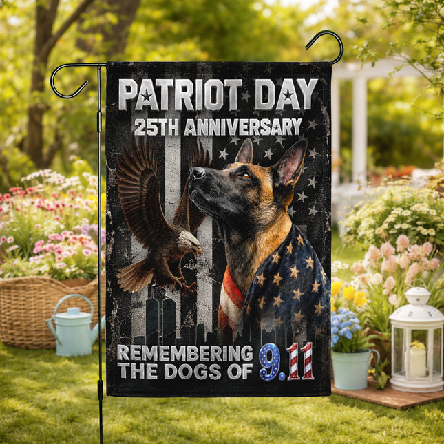 SP-01 Remembering the Dogs of 9/11 Patriot Day 25 Years Memorial Flag