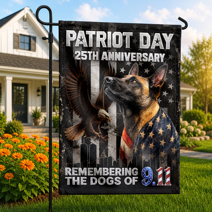 Patriot Day 25th Anniversary Eagle Shadow K9 Remembrance Flag