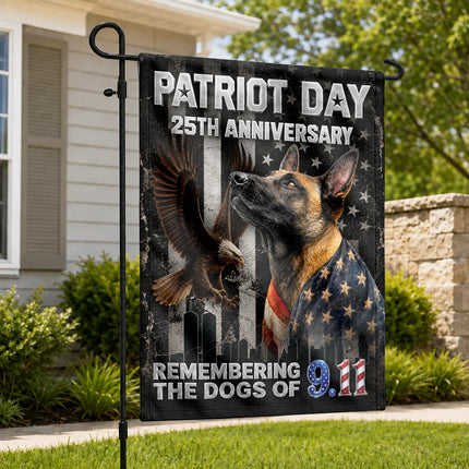 Patriot Day 25th Anniversary Eagle Shadow K9 Remembrance Flag