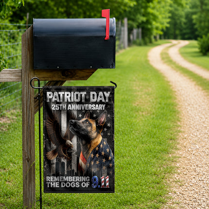Patriot Day 25th Anniversary Eagle Shadow K9 Remembrance Flag