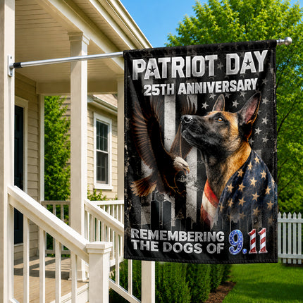 Patriot Day 25th Anniversary Eagle Shadow K9 Remembrance Flag
