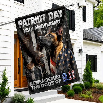 Patriot Day 25th Anniversary Eagle Shadow K9 Remembrance Flag
