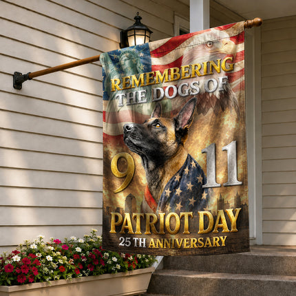 SP-01 Remembering the Dogs of 9/11 Patriot Day K9 Heroes Flag 25th Anniversary