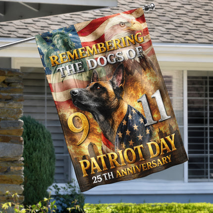SP-01 Remembering the Dogs of 9/11 Patriot Day K9 Heroes Flag 25th Anniversary