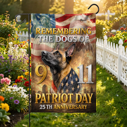 SP-01 Remembering the Dogs of 9/11 Patriot Day K9 Heroes Flag 25th Anniversary