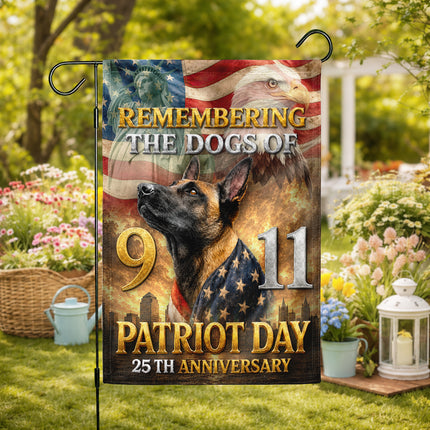 SP-01 Remembering the Dogs of 9/11 Patriot Day K9 Heroes Flag 25th Anniversary