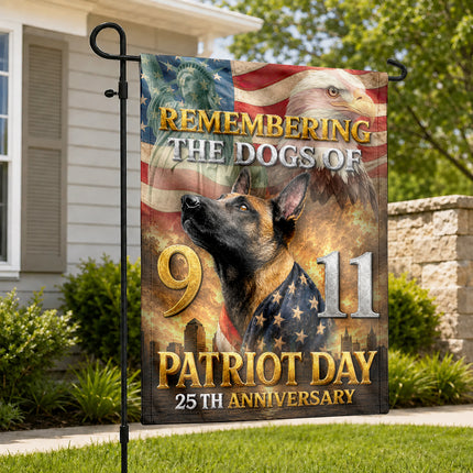SP-01 Remembering the Dogs of 9/11 Patriot Day K9 Heroes Flag 25th Anniversary