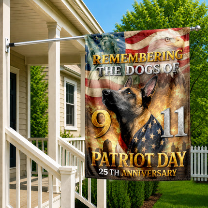 SP-01 Remembering the Dogs of 9/11 Patriot Day K9 Heroes Flag 25th Anniversary